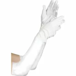 Adult Long White Gloves Deluxe