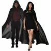 Adult Black Hooded Cape