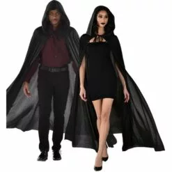 Adult Black Hooded Cape