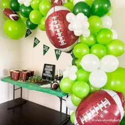 Football Balloon, 18in 6 Football Balloon, 18in -Amscan Shop 33307 01