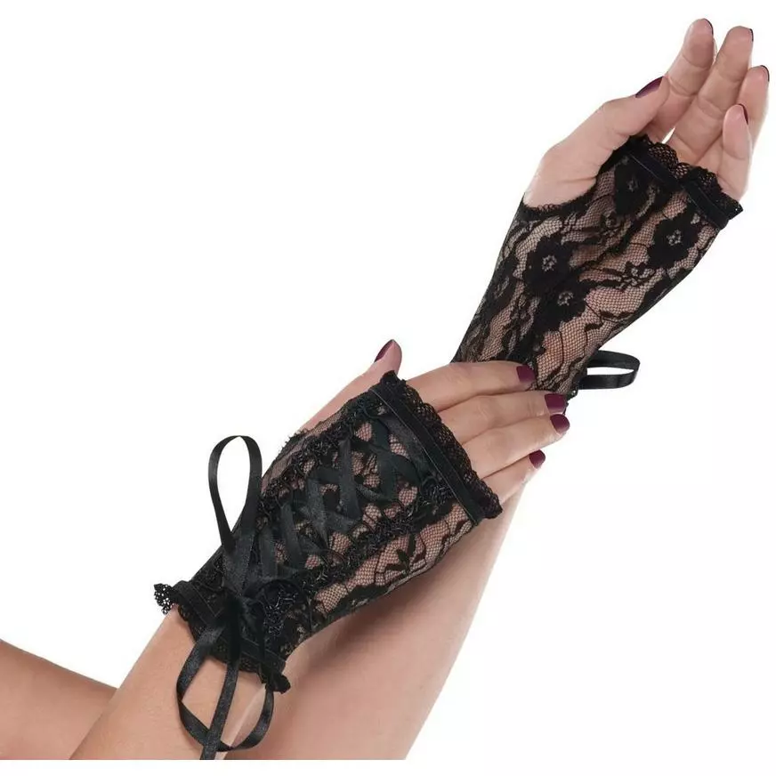 Lace-Up Goth Glovelettes 3 Lace-Up Goth Glovelettes
