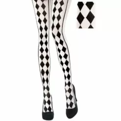 Black & White Harlequin Tights