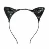 Black Lace Cat Ears Headband 1 Black Lace Cat Ears Headband -Amscan Shop 627849