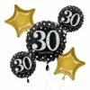 30th Birthday Balloon Bouquet 5pc - Sparkling Celebration -Amscan Shop 661087