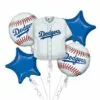 Los Angeles Dodgers Balloon Bouquet 5pc - Jersey 2 Los Angeles Dodgers Balloon Bouquet 5pc - Jersey -Amscan Shop 661104