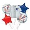 New York Yankees Balloon Bouquet 5pc - Jersey 2 New York Yankees Balloon Bouquet 5pc - Jersey -Amscan Shop 661114