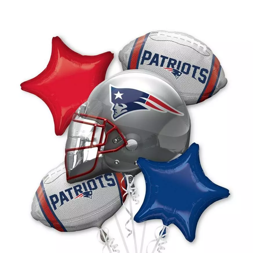 New England Patriots Balloon Bouquet 5pc 3 New England Patriots Balloon Bouquet 5pc
