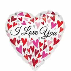 I Love You Heart Balloon 17in - Floating Hearts, 18in