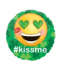 St. Patrick's Day Smiley Balloon, 17in