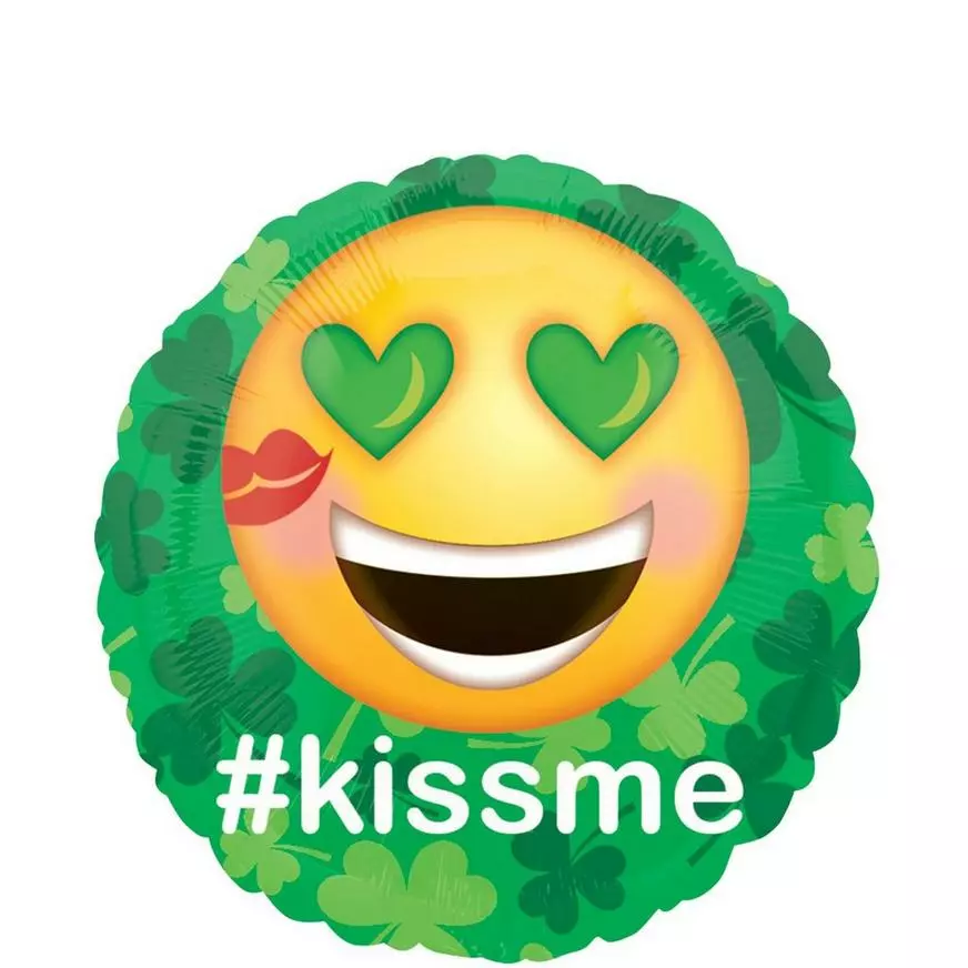 St. Patrick's Day Smiley Balloon, 17in 3 St. Patrick's Day Smiley Balloon, 17in