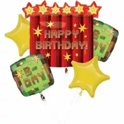 Pixelated Balloon Bouquet 5pc