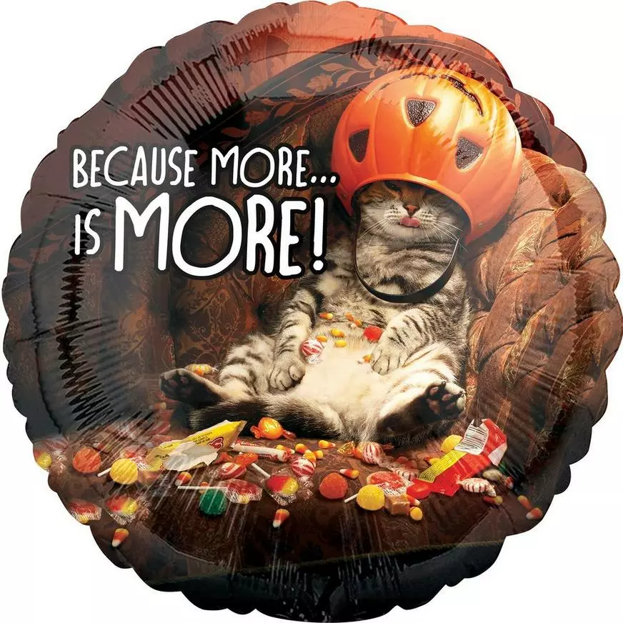 Halloween Candy Cat Balloon, 17in 3 Halloween Candy Cat Balloon, 17in