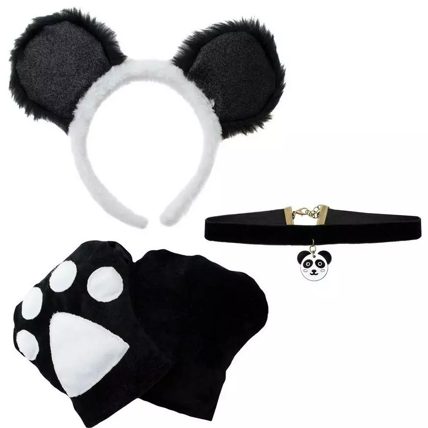 Womens Panda Costume Accessory Kit 4 Womens Panda Costume Accessory Kit - Image 2