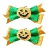 Glitter Pumpkin Bow Hair Clips 2ct 2 Glitter Pumpkin Bow Hair Clips 2ct -Amscan Shop 794170