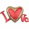 Air-Filled Gold & Red Love Letter Balloon Banner, 33in 2 Air-Filled Gold & Red Love Letter Balloon Banner, 33in -Amscan Shop 810520