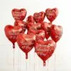 Red Valentine's Day Heart Foil Balloon, 17in 2 Red Valentine's Day Heart Foil Balloon, 17in -Amscan Shop 811984