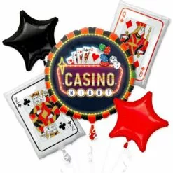 Roll The Dice Casino Balloon Bouquet 5pc