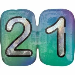 Prismatic Finally 21 Birthday Balloon, 27in