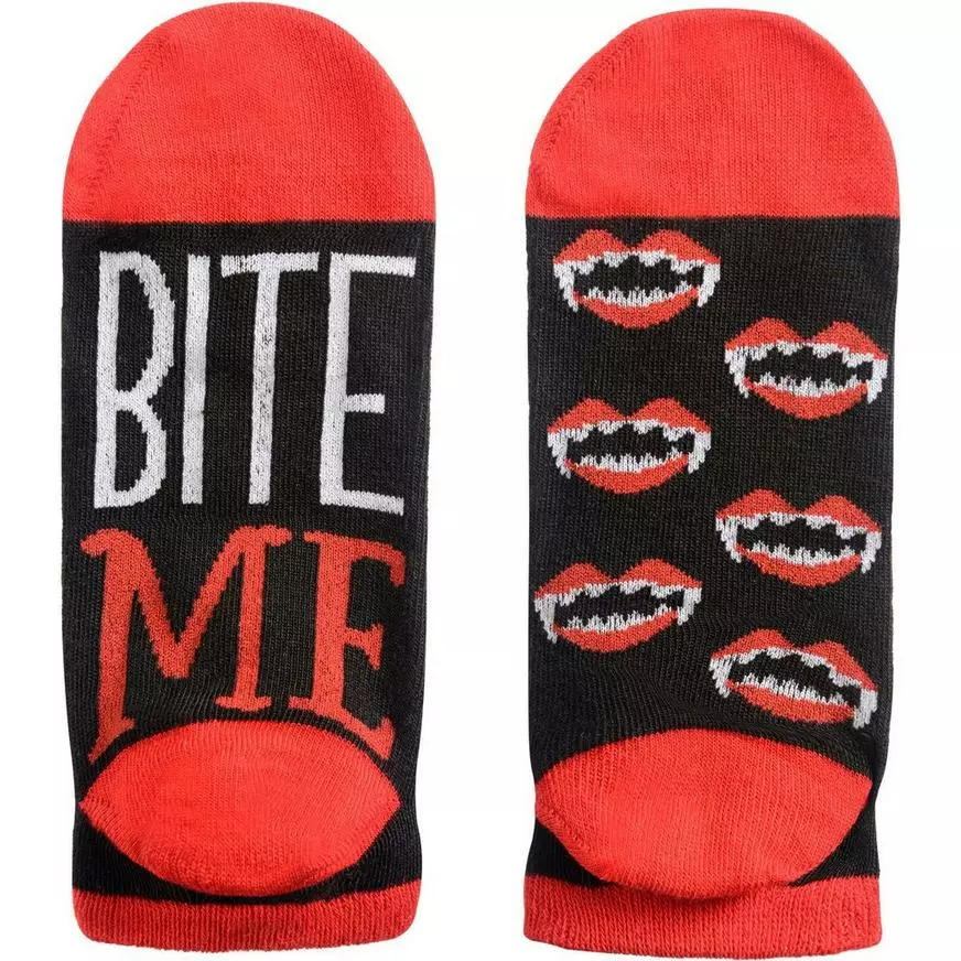Adult Bite Me No-Show Socks 3 Adult Bite Me No-Show Socks
