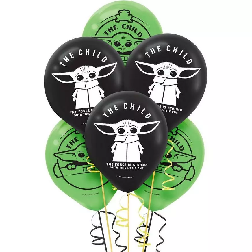 6ct, 12in, The Child Balloons - The Mandalorian 3 6ct, 12in, The Child Balloons - The Mandalorian