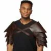 Leather Spaulder Shoulder Armor 1 Leather Spaulder Shoulder Armor -Amscan Shop 900719