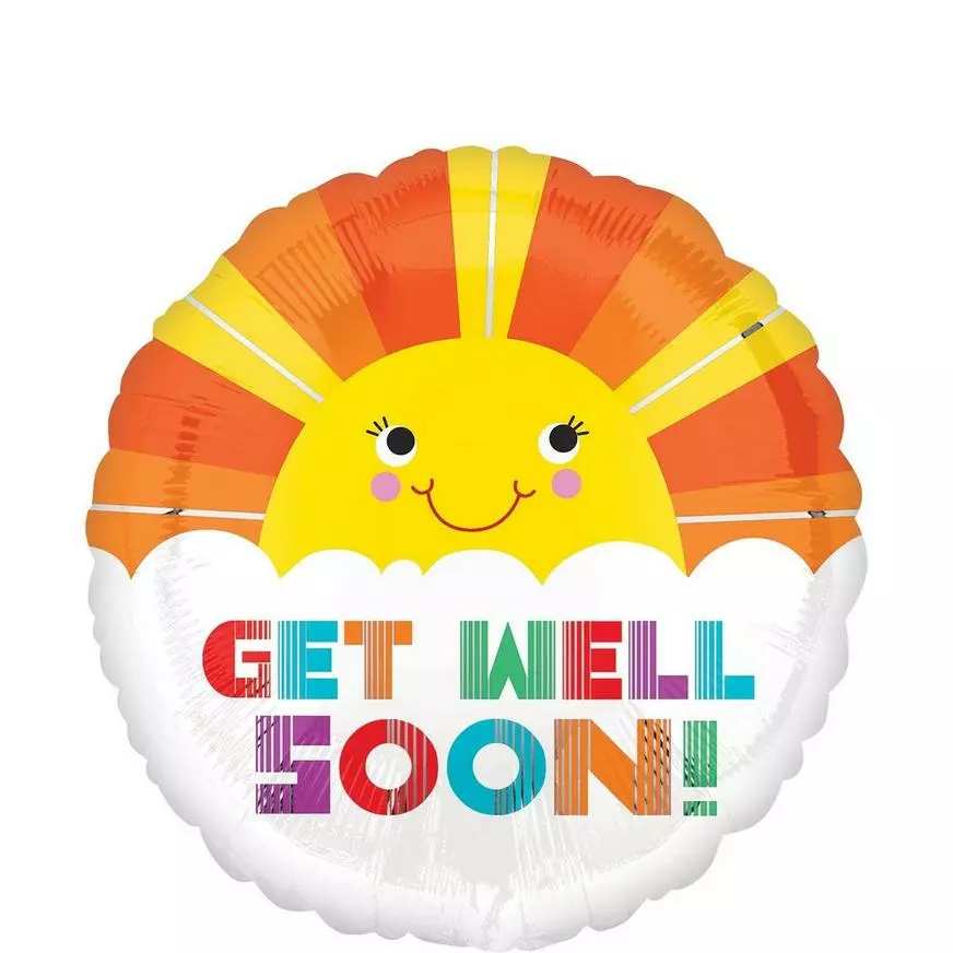 Pastel Get Well Soon Rainbow Deluxe Balloon Bouquet, 9pc 5 Pastel Get Well Soon Rainbow Deluxe Balloon Bouquet, 9pc - Image 3