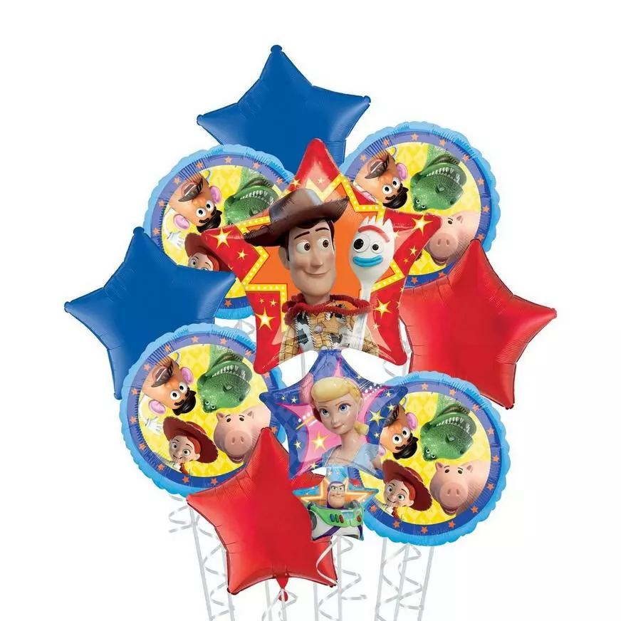 Disney Toy Story 4 Deluxe Balloon Bouquet, 9pc 3 Disney Toy Story 4 Deluxe Balloon Bouquet, 9pc