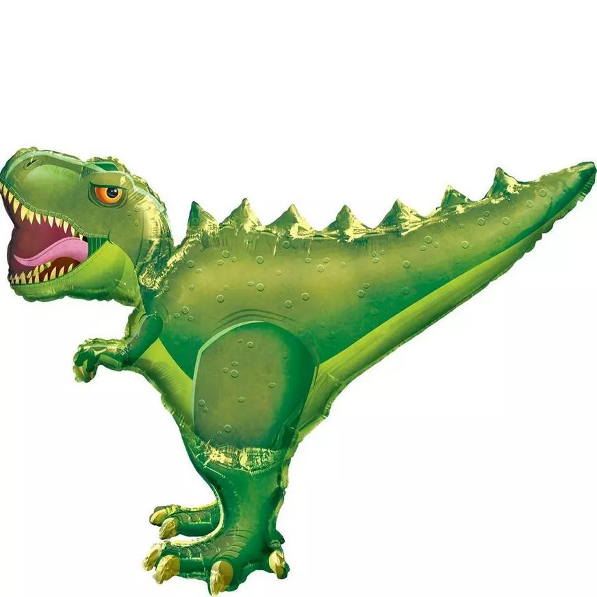 Green T-Rex Deluxe Balloon Bouquet, 6pc 6 Green T-Rex Deluxe Balloon Bouquet, 6pc - Image 4