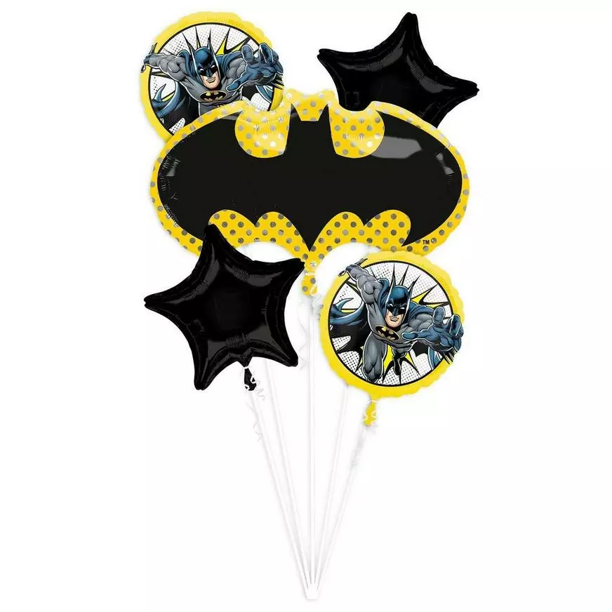 Batman Balloon Bouquet, 17pc - DC Comics 4 Batman Balloon Bouquet, 17pc - DC Comics - Image 2