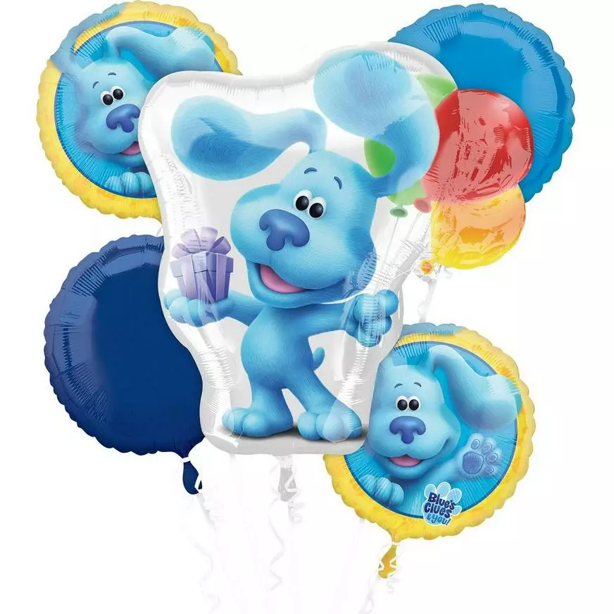 Blues Clues & You! Foil Balloon Bouquet, 5pc 3 Blues Clues & You! Foil Balloon Bouquet, 5pc