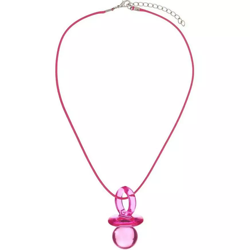 Pink Pacifier Necklace 3 Pink Pacifier Necklace