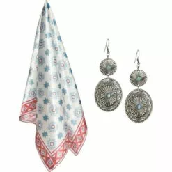 AMSCAN Western Fashion Scarf & Earring Costume Accessory Kit For Adults -Amscan Shop 921517 01