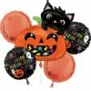 Happy Halloween Night Foil Balloon Bouquet, 5pc 1 Happy Halloween Night Foil Balloon Bouquet, 5pc -Amscan Shop 921582