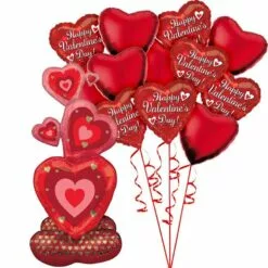 AirLoonz Stacked Hearts & Hearts Valentine's Day Balloon Kit, 13pc