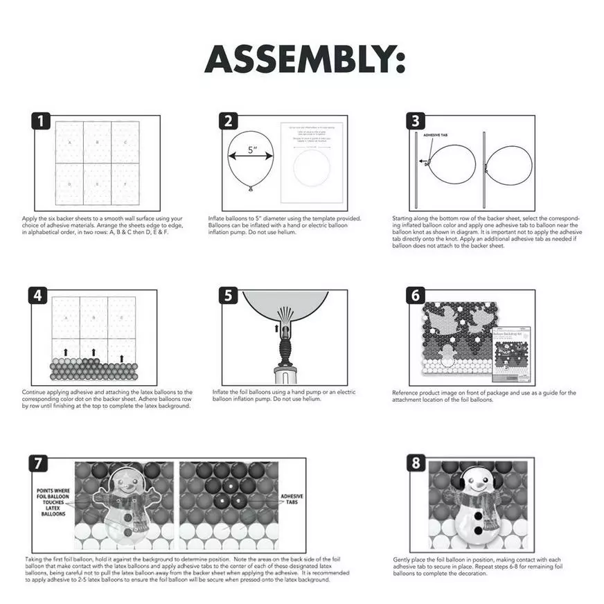 Air-Filled Santa Christmas Foil & Latex Balloon Backdrop Kit, 6.25ft X 5.9ft 6 Air-Filled Santa Christmas Foil & Latex Balloon Backdrop Kit, 6.25ft X 5.9ft - Image 4