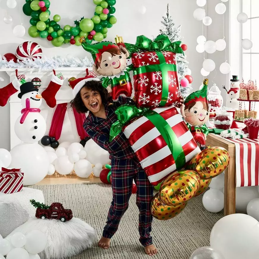 AirLoonz Christmas Elves Foil Balloon, 53in 4 AirLoonz Christmas Elves Foil Balloon, 53in - Image 2