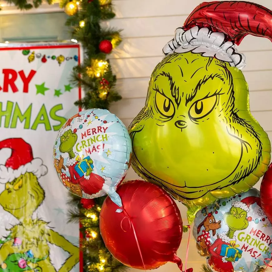 Merry Grinchmas Foil Balloon, 17in - Dr. Seuss How The Grinch Stole Christmas 4 Merry Grinchmas Foil Balloon, 17in - Dr. Seuss How The Grinch Stole Christmas - Image 2