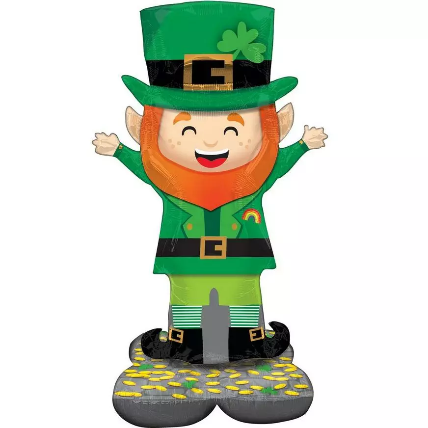 AirLoonz Lucky Leprechaun St. Patrick's Day Foil Balloon, 53in 3 AirLoonz Lucky Leprechaun St. Patrick's Day Foil Balloon, 53in