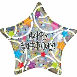 Iridescent & Multicolor Star Birthday Plastic & Foil Balloon Bouquet, 7pc 11 Iridescent & Multicolor Star Birthday Plastic & Foil Balloon Bouquet, 7pc -Amscan Shop 933888 02