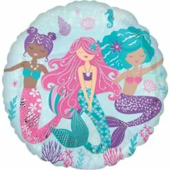 Shimmering Mermaid Foil & Plastic Balloon Bouquet, 8pc 9 Shimmering Mermaid Foil & Plastic Balloon Bouquet, 8pc -Amscan Shop 933894 03