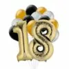 Premium Black, Silver, & Gold 18 Balloon Bouquet, 14pc 1 Premium Black, Silver, & Gold 18 Balloon Bouquet, 14pc -Amscan Shop 934224