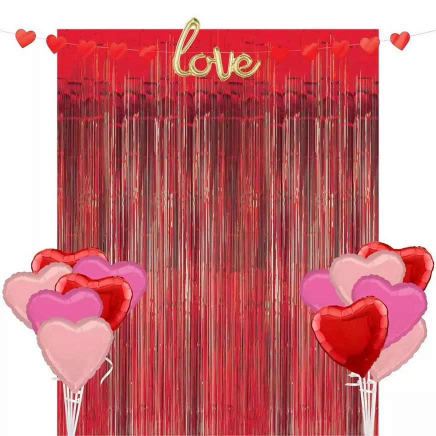 DIY Air-Filled Pink, Red & Gold Love Balloon Backdrop Kit, 16pc 3 DIY Air-Filled Pink, Red & Gold Love Balloon Backdrop Kit, 16pc