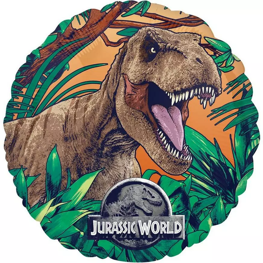 Jurassic World Round Foil Balloon, 18in 3 Jurassic World Round Foil Balloon, 18in