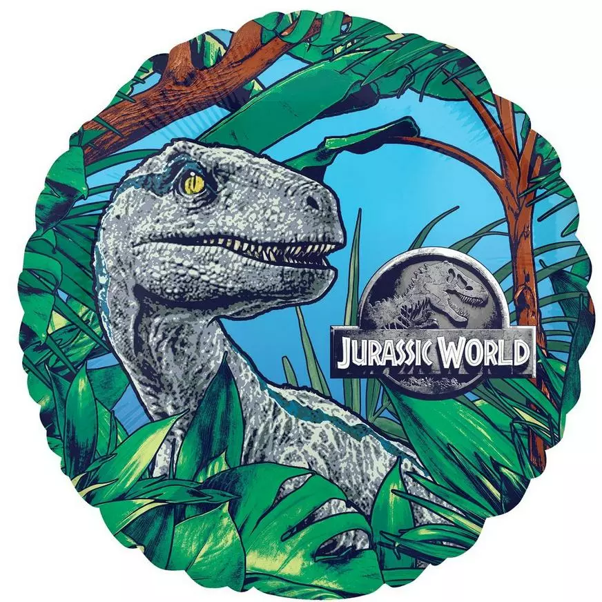 Jurassic World Round Foil Balloon, 18in 4 Jurassic World Round Foil Balloon, 18in - Image 2
