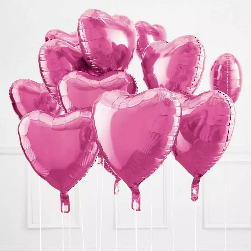 3D Love You Happy Valentine's Day Heart Foil Balloon Bouquet, 7pc 7 3D Love You Happy Valentine's Day Heart Foil Balloon Bouquet, 7pc - Image 5