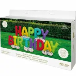 AirLoonz Multicolor Happy Birthday Balloon Phrase Yard Decoration Kit 8 AirLoonz Multicolor Happy Birthday Balloon Phrase Yard Decoration Kit -Amscan Shop 941406 02