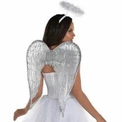AMSCAN Adult Glitter White Angel Costume Accessory Kit