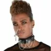 AMSCAN Adult Spiked Dog Collar Choker With Chains - Punk 1 AMSCAN Adult Spiked Dog Collar Choker With Chains - Punk -Amscan Shop 942141
