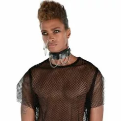 AMSCAN Adult Spiked Dog Collar Choker With Chains - Punk 7 AMSCAN Adult Spiked Dog Collar Choker With Chains - Punk -Amscan Shop 942141 02