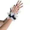 Adult White Tulle Clown Cuffs 1 Adult White Tulle Clown Cuffs -Amscan Shop 942184